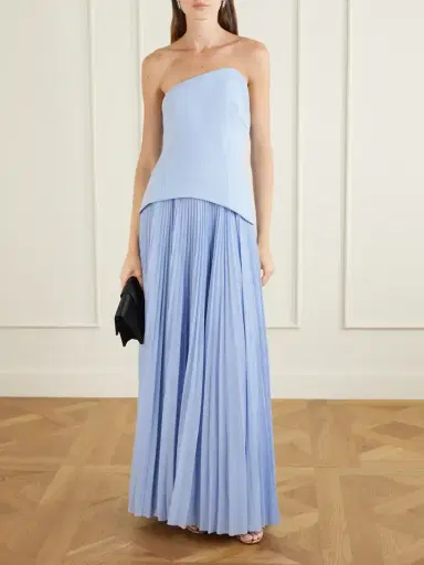 Solace London Britt Pleated Crepe Gown | Thumbnail 2