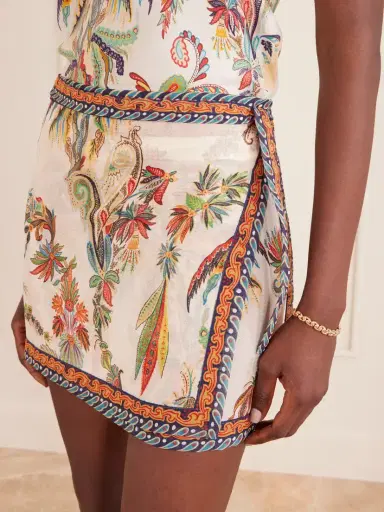 Etro Printed Voile Mini Wrap Skirt | Thumbnail 4 Etro Printed Voile Mini Wrap Skirt | Thumbnail 4