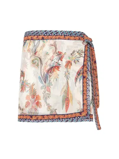 Etro Printed Voile Mini Wrap Skirt | Thumbnail 1 Etro Printed Voile Mini Wrap Skirt | Thumbnail 1