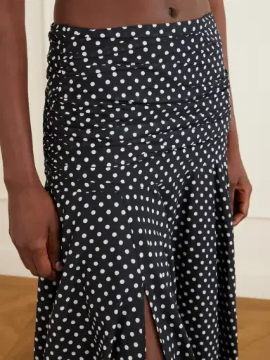 Charo Ruiz Senda Polka-dot Cotton-blend Maxi Skirt | Thumbnail 4