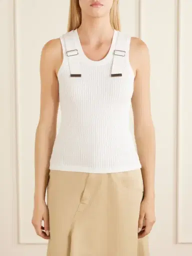 Loewe Appliquéd Ribbed Cotton-blend Tank | Thumbnail 3