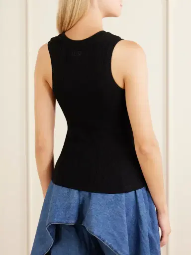 Loewe Appliquéd Ribbed Cotton-blend Tank | Thumbnail 3 Loewe Appliquéd Ribbed Cotton-blend Tank | Thumbnail 3