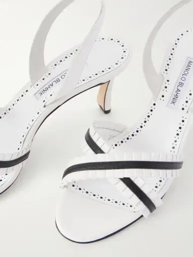 Manolo Blahnik Volusan 70 Ruffled Leather Sandals | Thumbnail 5 Manolo Blahnik Volusan 70 Ruffled Leather Sandals | Thumbnail 5