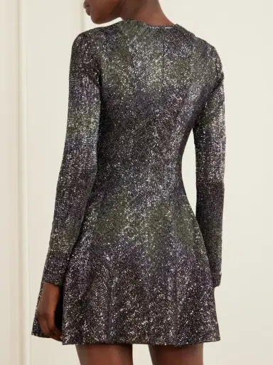 Missoni Sequin-embellished Striped Metallic Crochet-knit Mini Dress | Thumbnail 3