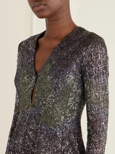 Missoni Sequin-embellished Striped Metallic Crochet-knit Mini Dress | Thumbnail 4