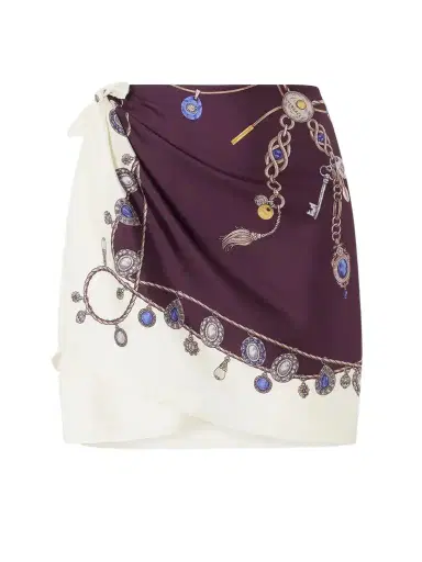 Versace Printed Silk-twill Mini Wrap Skirt | Thumbnail 1 Versace Printed Silk-twill Mini Wrap Skirt | Thumbnail 1