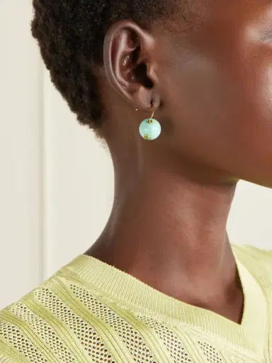 Lizzie Fortunato Comet Beaded Amazonite Earrings | Thumbnail 2 Lizzie Fortunato Comet Beaded Amazonite Earrings | Thumbnail 2