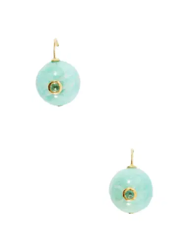 Lizzie Fortunato Comet Beaded Amazonite Earrings | Thumbnail 1 Lizzie Fortunato Comet Beaded Amazonite Earrings | Thumbnail 1