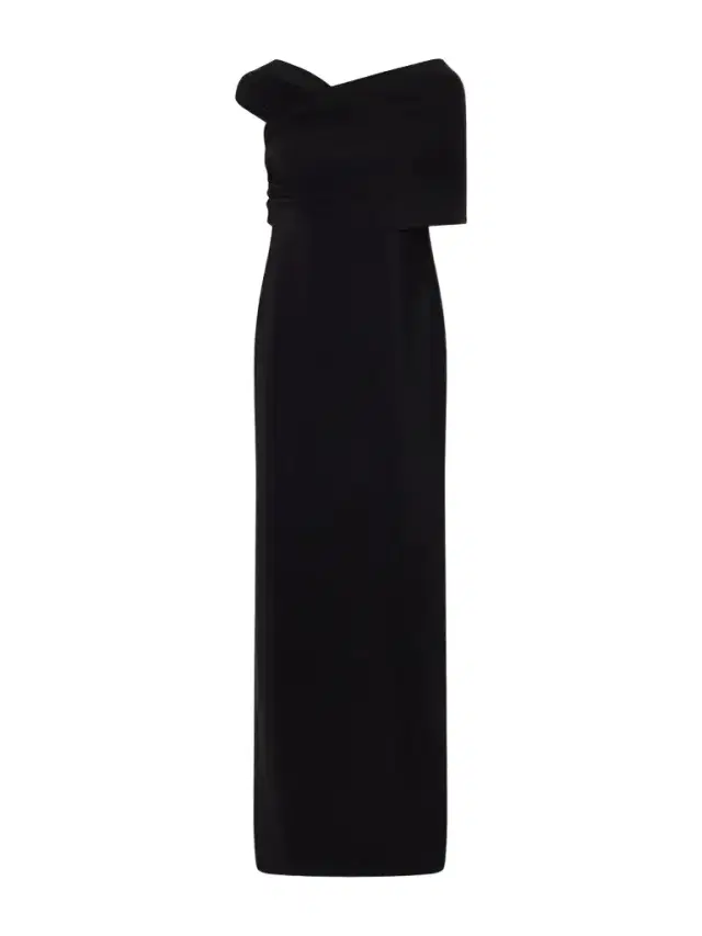 Draped Asymmetric Cady Gown