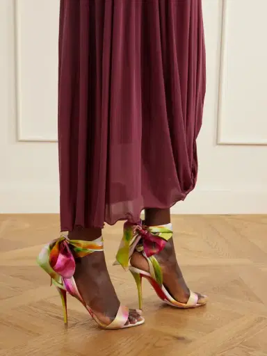 Christian Louboutin Miss Z 100 Printed Satin Sandals | Thumbnail 2