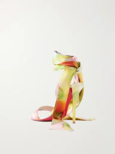 Christian Louboutin Miss Z 100 Printed Satin Sandals | Thumbnail 3