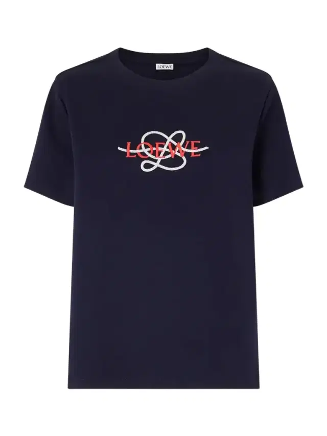 Anagram-embroidered Cotton-blend T-shirt
