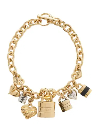 Chloé tone And Leather Necklace | Thumbnail 1 Chloé tone And Leather Necklace | Thumbnail 1