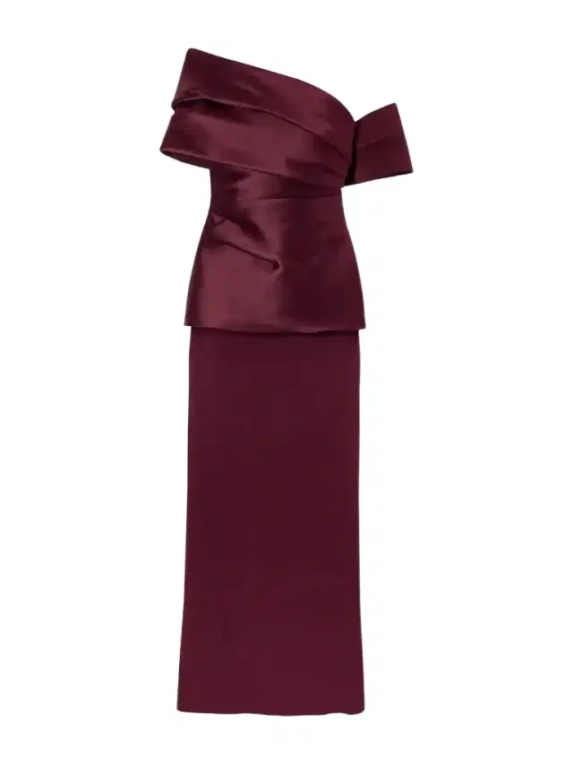 Lucine Off-the-shoulder Satin-twill Gown