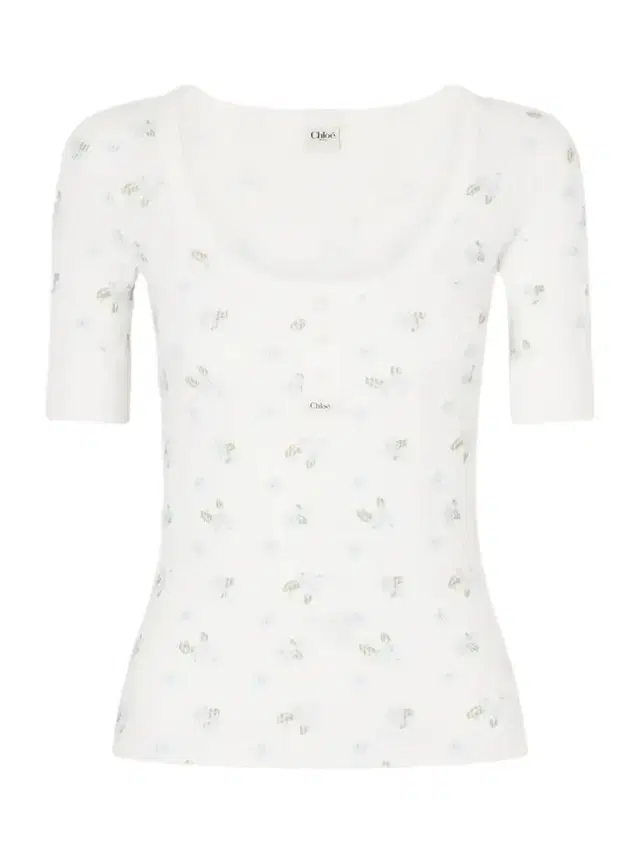 Chloé Floral-print Waffle-knit Cotton-jersey T-shirt