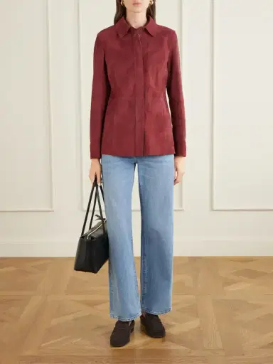 Frame Paneled Suede Shirt | Thumbnail 2 Frame Paneled Suede Shirt | Thumbnail 2