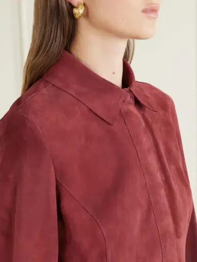 Frame Paneled Suede Shirt | Thumbnail 5 Frame Paneled Suede Shirt | Thumbnail 5