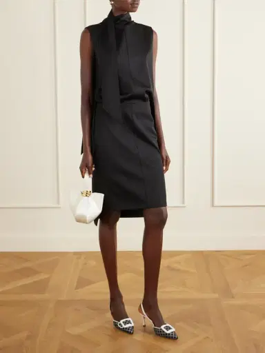 Manolo Blahnik Mayslibi 70 Woven Leather Slingback Pumps | Thumbnail 4