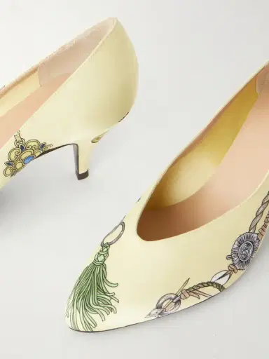 Versace Tina 65 Printed Satin Pumps | Thumbnail 5