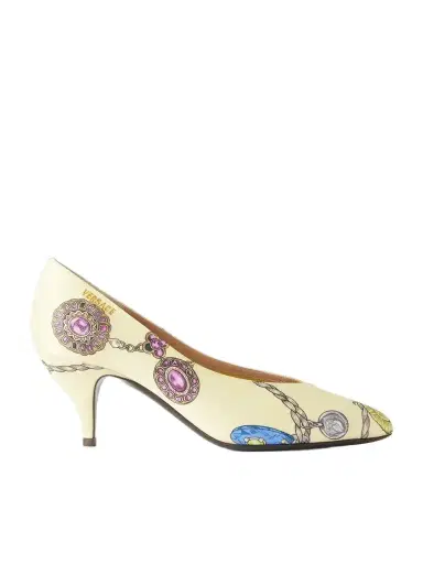 Versace Tina 65 Printed Satin Pumps | Thumbnail 1