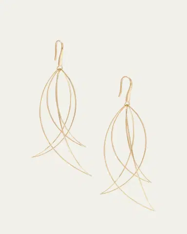Lana 14K Gold Multi-Curved Wire Marquis Hoop Earrings | Thumbnail 3