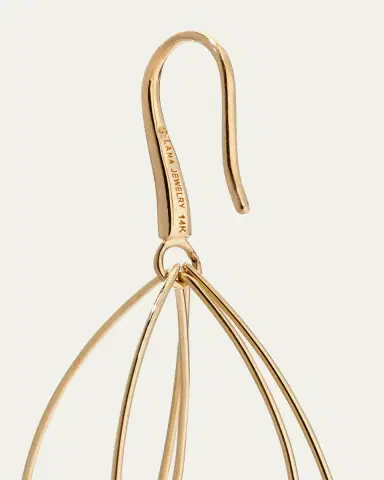 Lana 14K Gold Multi-Curved Wire Marquis Hoop Earrings | Thumbnail 4