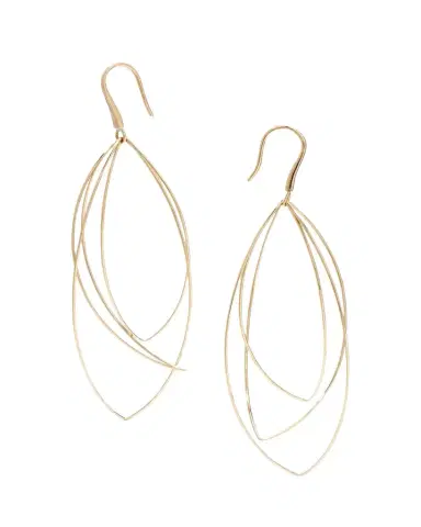 Lana 14K Gold Multi-Curved Wire Marquis Hoop Earrings | Thumbnail 1