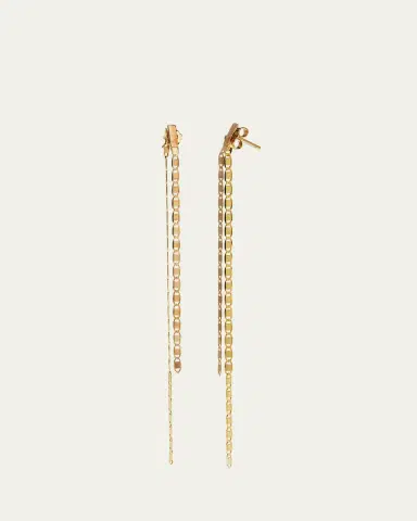 Lana 14K Gold Linear Malibu Dusters Front and Back Earrings | Thumbnail 3