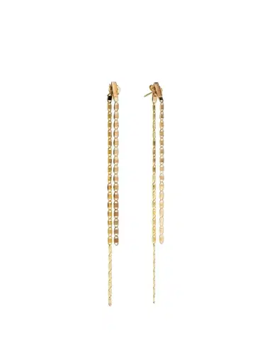 Lana 14K Gold Linear Malibu Dusters Front and Back Earrings | Thumbnail 1