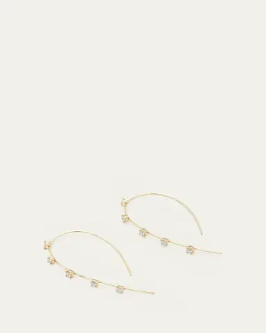 Lana 14K Gold Small Multi Solo Hooked on Hoop Earrings | Thumbnail 3