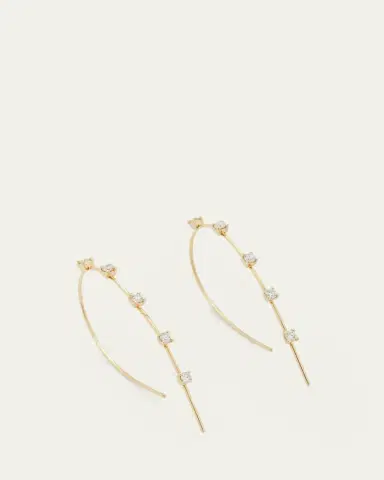 Lana 14K Gold Small Multi Solo Hooked on Hoop Earrings | Thumbnail 4