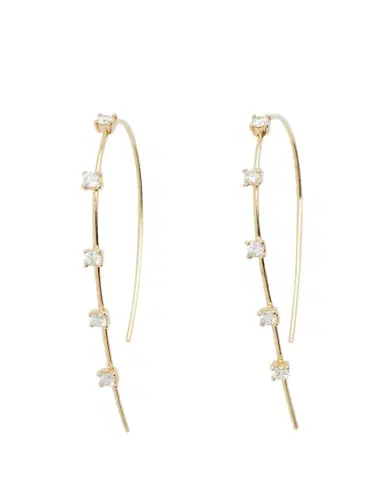 Lana 14K Gold Small Multi Solo Hooked on Hoop Earrings | Thumbnail 1