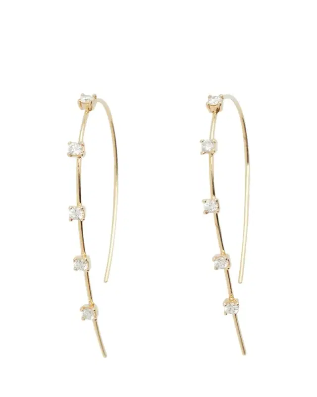 Lana 14K Gold Small Multi Solo Hooked on Hoop Earrings