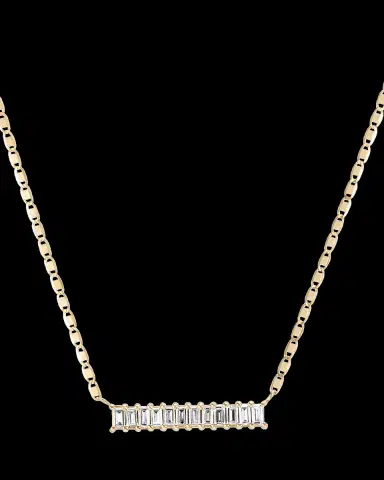 Lana 14K Gold Baguette Diamond Bar Pendant Necklace, 0.33 tcw | Thumbnail 2