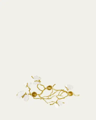 Michael Aram Butterfly Ginkgo White & Gold Low Candleholders | Thumbnail 5 Michael Aram Butterfly Ginkgo White & Gold Low Candleholders | Thumbnail 5
