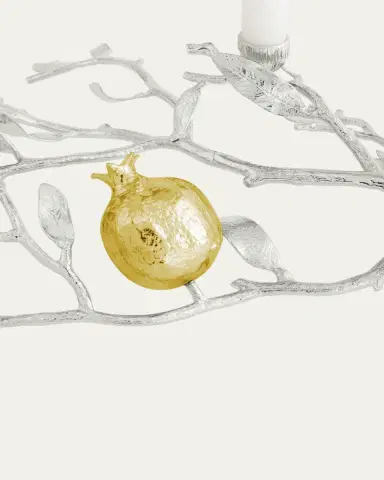Michael Aram Pomegranate Silver & Gold Low Candleholders | Thumbnail 5