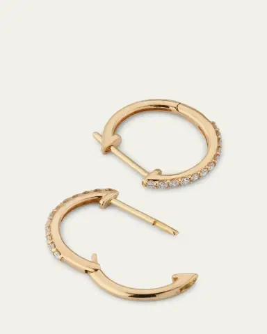 Lana 14K Yellow Gold Mini Flawless Diamond Huggie Earrings | Thumbnail 4