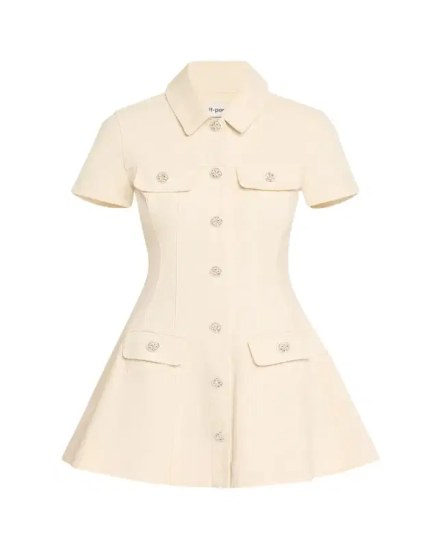 Self-Portrait Structured Denim Mini Dress