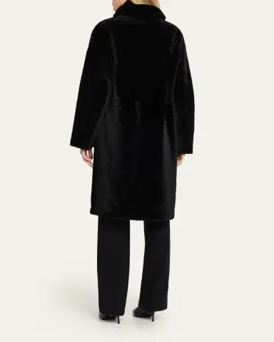 Yves Salomon Ironed Lamb Shearling Coat | Thumbnail 3