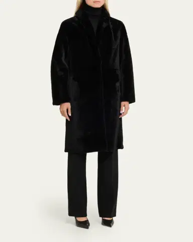 Yves Salomon Ironed Lamb Shearling Coat | Thumbnail 4