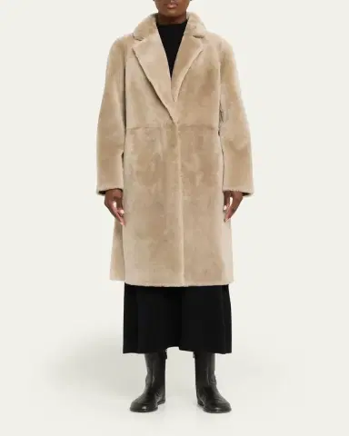 Yves Salomon Ironed Lamb Shearling Coat | Thumbnail 6