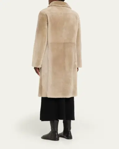 Yves Salomon Ironed Lamb Shearling Coat | Thumbnail 7