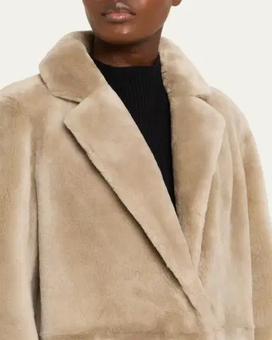 Yves Salomon Ironed Lamb Shearling Coat | Thumbnail 9