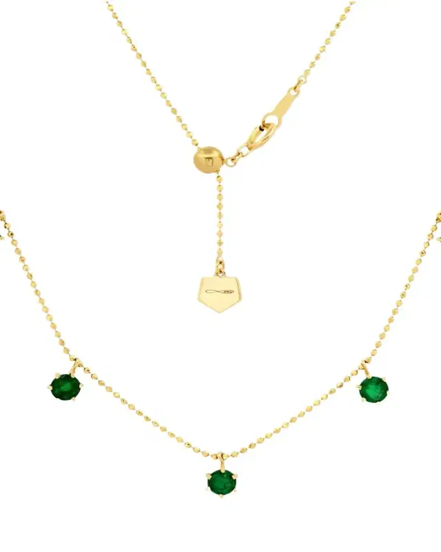 Graziela Gems 18K Emerald Floating Necklace