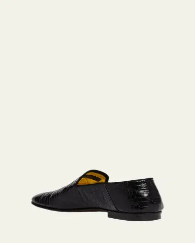 Tom Ford Men's Steven Croc-Effect Leather Slipper Loafers | Thumbnail 4