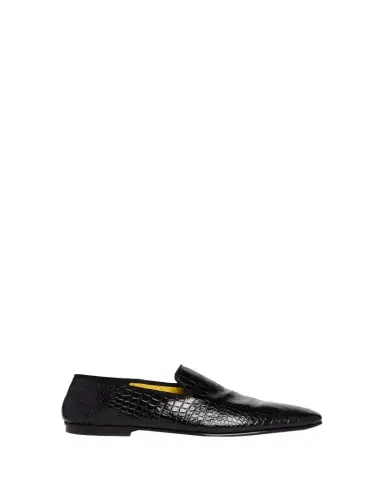 Tom Ford Men's Steven Croc-Effect Leather Slipper Loafers | Thumbnail 1