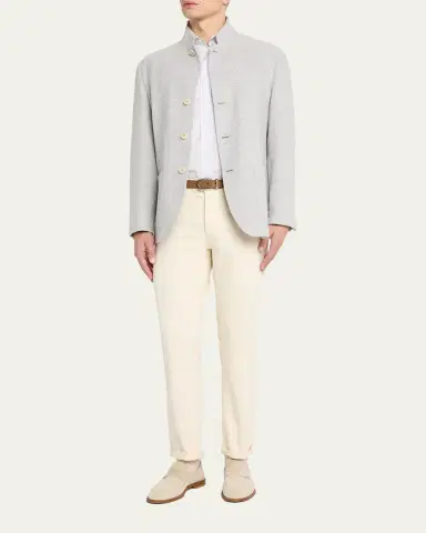 Brunello Cucinelli Men's Cashmere Blazer-Style Coat | Thumbnail 2 Brunello Cucinelli Men's Cashmere Blazer-Style Coat | Thumbnail 2