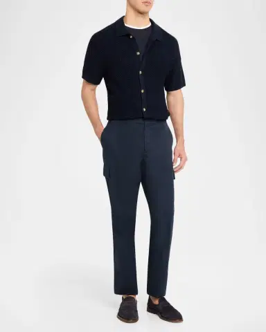 Vince Men 's Crochet Button-Down Shirt | Thumbnail 2