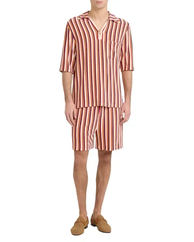 Valentino Garavani Men 's Striped Toweling Shorts