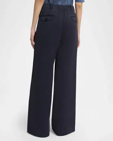Jil Sander Pleated Cotton Wide-Leg Trousers | Thumbnail 3 Jil Sander Pleated Cotton Wide-Leg Trousers | Thumbnail 3